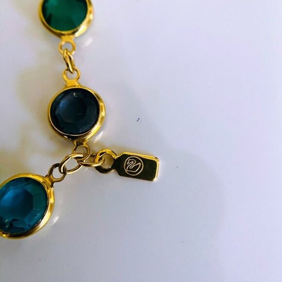 Swarovski Crystal Chiclet 36" Coin Station Chain Vintage Swan Signed - Picture 4 of 4